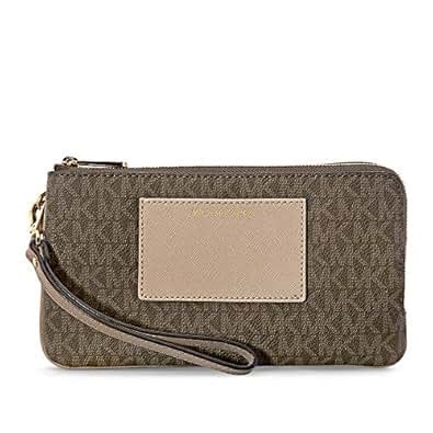 michael kors bedford large double zip wristlet|michael kors small zip wallet.